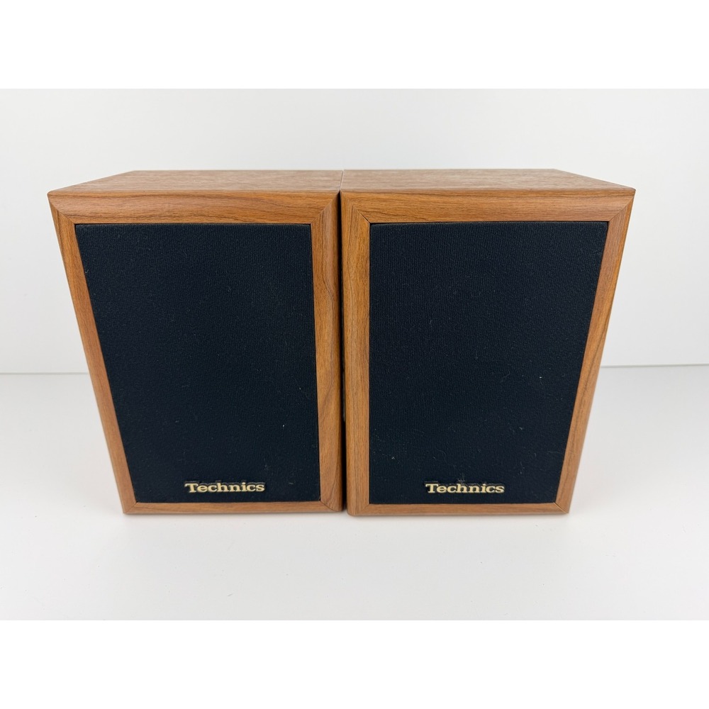 Technics SB-S25 Vintage Woodgrain 2-Way Bookshelf Speakers 8ohm Tested Working